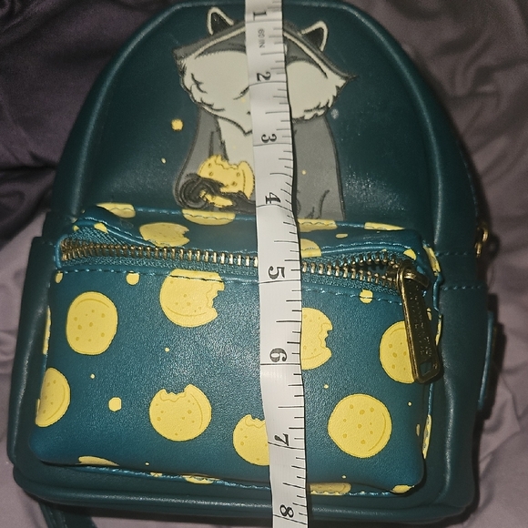 RARE Loungefly Green and Yellow Backpack with Playful Design - Picture 4 of 5